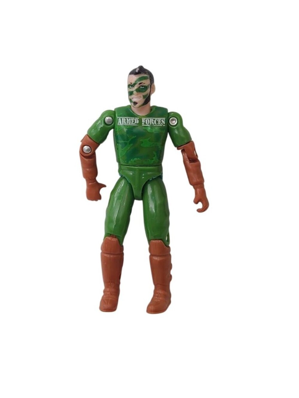 Armed Forces Military Soldier Action Figure Green Camo 3.75" Toy